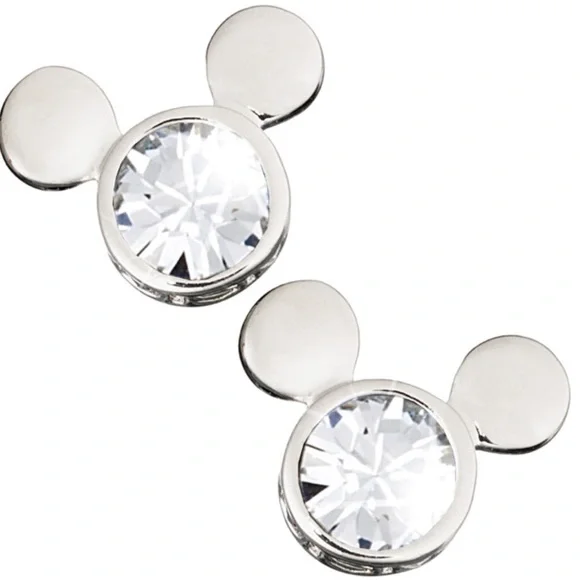 Disney Parks Arriba Bros. Rhodium Mickey Icon Earrings - Picture 5 of 7